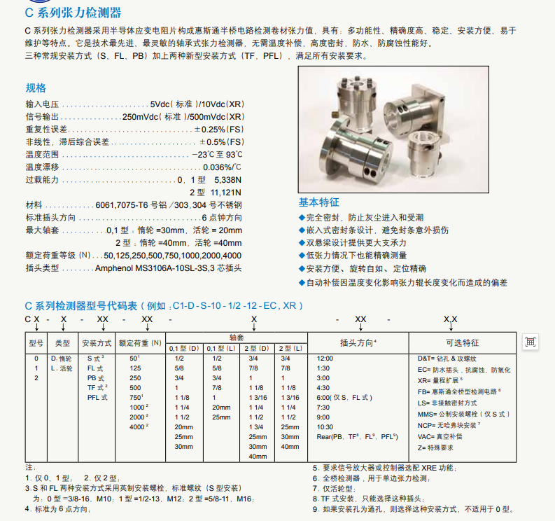 DFE?TR張力輥檢測(cè)器