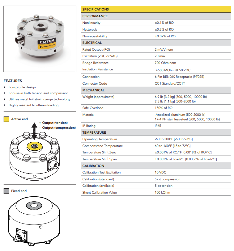 LCF455-300lb稱(chēng)重傳感器