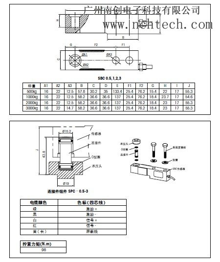 梅特勒SBC-1t稱(chēng)重傳感器